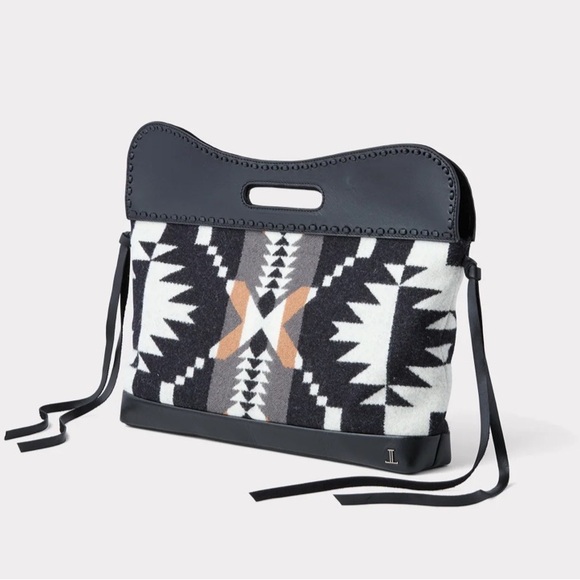 Lucchese Black and White Geometric Clutch - Picture 2 of 2